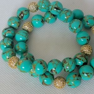 Torquise sea blue 💙 handmade bracelet jewelry